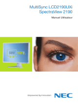 NEC MultiSync® LCD2190UXi Le manuel du propriétaire