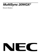 NEC MultiSync® 20WGX² Le manuel du propriétaire