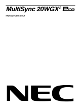 NEC MultiSync® 20WGX²Pro Le manuel du propriétaire