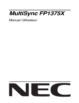 NEC MultiSync® FP1375X Le manuel du propriétaire