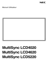 NEC MultiSync® LCD5220 Le manuel du propriétaire