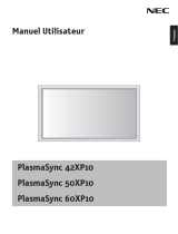 NEC PlasmaSync® 60XP10 Le manuel du propriétaire