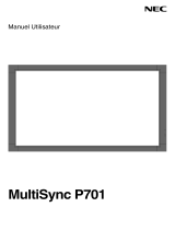 NEC MultiSync® P701 Le manuel du propriétaire