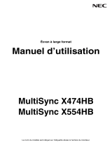 NEC MultiSync® X474HB Le manuel du propriétaire