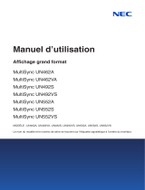 NEC MultiSync® UN462VA Le manuel du propriétaire