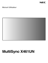NEC MultiSync® X461UN Le manuel du propriétaire