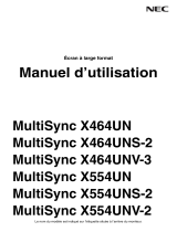 NEC MultiSync® X464UN Le manuel du propriétaire