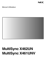 NEC MultiSync® X461UNV Le manuel du propriétaire