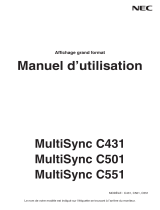 NEC MultiSync C551 Le manuel du propriétaire
