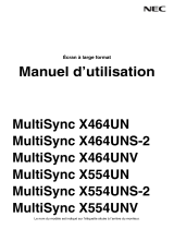 NEC MultiSync X554UNS-2 Le manuel du propriétaire