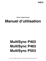 NEC MultiSync P553 Le manuel du propriétaire