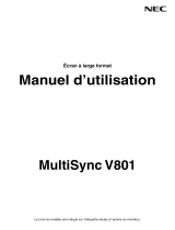 NEC MultiSync V801 Le manuel du propriétaire