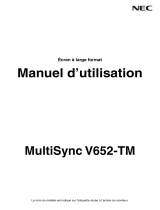NEC MultiSync V652-TM Le manuel du propriétaire
