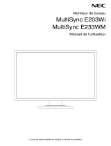 NEC MultiSync E233WM Le manuel du propriétaire