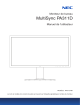 NEC MultiSync PA311D Le manuel du propriétaire