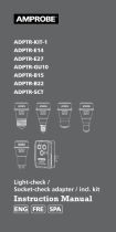Amprobe Adapters: Socket Check, ADPTR-KIT1, E14, E27, B15, B22 & GU10 Manuel utilisateur