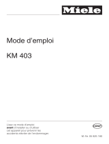 Miele KM403 Le manuel du propriétaire
