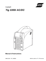 ESAB Caddy Tig 2200i AC/DC Manuel utilisateur