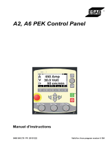 ESAB A2, A6 PEK Control Panel Manuel utilisateur
