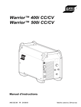 ESAB Warrior™ 400i cc/cv, Warrior™ 500i cc/cv Manuel utilisateur