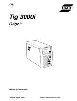 ESAB Tig 3000i Origo™ Tig 3000i Manuel utilisateur