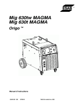 ESAB Mig 630t Magma - Origo™ Mig 630tw Magma Manuel utilisateur