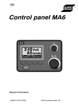 ESAB Control panel MA6 Manuel utilisateur