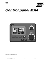 ESAB Control panel MA4 Manuel utilisateur
