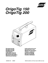 ESAB Origo™Tig 150, Origo™Tig 200 Manuel utilisateur