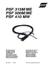 ESAB PSF 315M/ME, PSF 500M/ME, PSF 410 MW Manuel utilisateur