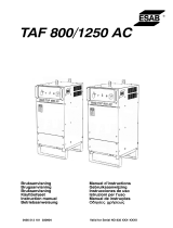ESAB TAF 800 / TAF 1250 Manuel utilisateur