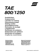 ESAB TAE 800 / TAE 1250 Manuel utilisateur