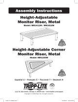 Tripp Lite Height-Adjustable Monitor Riser Assembly Instructions