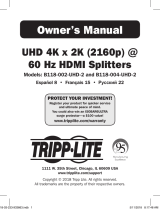 Tripp Lite B118-002-UHD-2 & B118-004-UHD-2 Le manuel du propriétaire