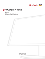 ViewSonic VX2758-P-MHD Mode d'emploi