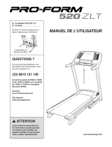 ProForm 520 Zlt Treadmill Le manuel du propriétaire