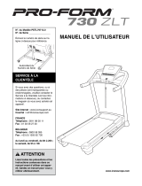 Pro-Form 730 Zlt Treadmill Le manuel du propriétaire