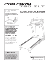 Pro-Form 780 Zlt Treadmill Le manuel du propriétaire