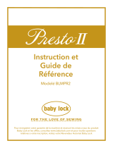 Baby Lock Presto II Mode d'emploi