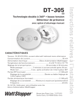 Legrand DT-305 v3 360 degree Dual Technology Occupancy Sensor (French) Guide d'installation