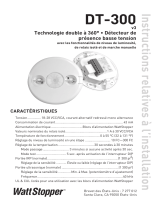 Legrand DT-300 v3 360 degree Dual Technology Occupancy Sensor (French) Guide d'installation
