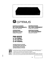 Optimus PM-605/0 Manuel utilisateur