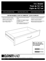 ClosetMaid 25 In. W X 5 In. D Contemp Drawer Guide d'installation