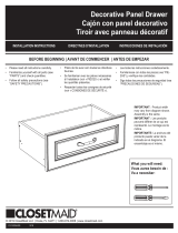 ClosetMaid 25 In. W X 10 In. D Deluxe Drawer Guide d'installation