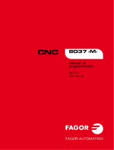 Fagor CNC 8037 for milling machines Le manuel du propriétaire