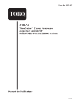 Toro French Decal Kit, Z18-52 TimeCutter Riding Mower Manuel utilisateur