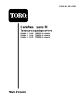 Toro Carefree Cordless Lawnmower, 24V Manuel utilisateur