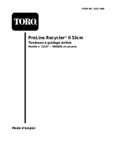 Toro 53cm Recycler/Rear-Bagger Mower Manuel utilisateur
