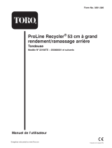 Toro 53cm Heavy-Duty Recycler/Rear Bagger Lawnmower Manuel utilisateur