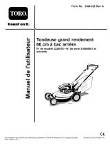 Toro 66cm Heavy-Duty Rear Bagger Lawn Mower Manuel utilisateur